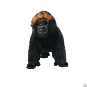 Staande pluche gorilla beide van 20 CM.