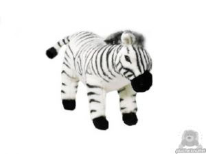 Staande pluche zebra beide van 36 CM.