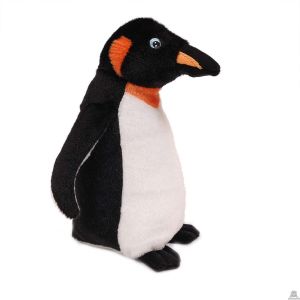 Pluche zittend pinguïn zwart 25 cm.