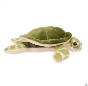 Pluche schildpad groen 25 cm.