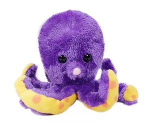 Pluche Octopus paars 12 cm